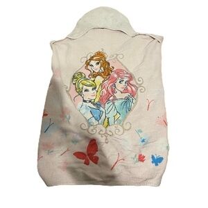 Disney Princess Hooded Bath Towel Cinderella Belle Ariel Little Mermaid Beauty